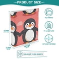 thumbnail image 5 of Penguins in Pink 3 Ring Binders 1.5 inch Hardcover File Folders with Interior Pockets A4 Size Organizer for School Office Hospital, 5 of 8