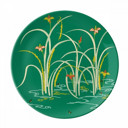 

Painting Green Culture Water Plate Decorative Porcelain Salver Tableware Dinner Dish
