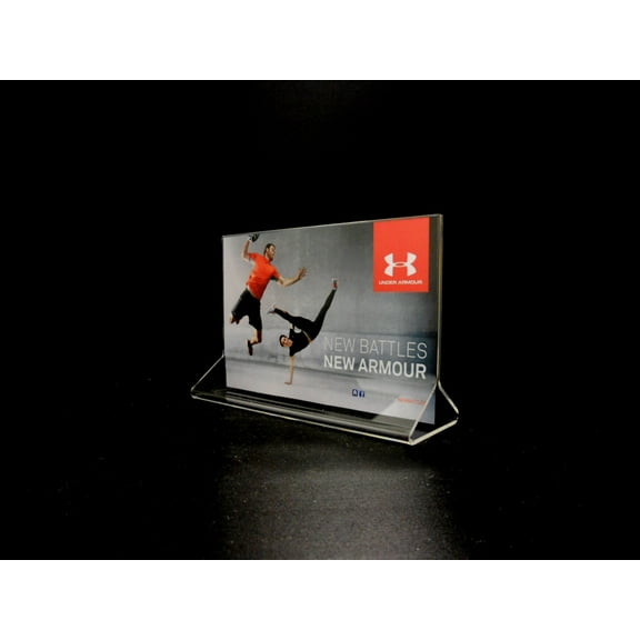 Acrylic Top Loading Display Sign Holder 6" x 4" (Pack of 20) - Great for Countertop Displays for Menus, Certificates, and Artwork