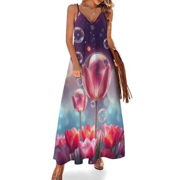 Tulip Sleeveless Dress Woman Fashion Long Dresses Women's Summer Suit Dress Summer 2025 Women