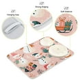 thumbnail image 3 of Yayeee Dish Drying Mat for Kitchen Counter 16"x18" Microfiber Absorbent Pad, Christmas Snowman, 3 of 7