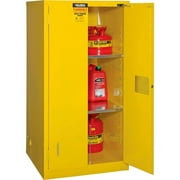 Jamco Products 237291 60 gal Global Industrial Flammable Cabinet with Self Close Double Door - 34 x 34 x 65 in.
