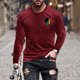 thumbnail image 1 of Blusas y camisas de manga larga con cuello redondo para hombre, blusa con estampado de liberación, de manga larga y cuello redondo, blusa para hombre., 1 of 4
