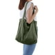 thumbnail image 2 of ALUWU - Bolso de mano de pana para mujer, bolso de mano de lona con hombro, 002-verde claro, L, 2 of 5