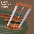 thumbnail image 5 of SUNSPIRE 26 Inch Checked Luggage Durable Hardshell Suitcase TSA Lock YKK Zipper PC+ABS Hardside Spinner Wheels Rolling Lightweight Traveling Green, 5 of 8