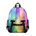thumbnail image 3 of Rainbow Tie Dye Swirl Pattern Backpack for School,Cute School Bag,Schoolbag with Adjustable Shoulder Straps & Padded Back,15.25"x11.5"x5.25", 3 of 5