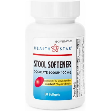 GeriCare Stool Softener Docusate Sodium 100 mg, Laxative, 30 Count (Pack of 1)