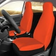 thumbnail image 2 of Honeii Orange Print Car Seat Covers 2 Pieces, Full Set Universal Seat Covers for Cars, Waterproof Auto Seat Protectors, 2 of 7
