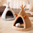 thumbnail image 3 of New Pet Tent House Cat Bed Warm Winter Cat Dog House Deep Sleep For Puppy Cat Indoor Outdoor Tent With Cushion Pet Supplies ShopWise Round, 3 of 8