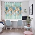 thumbnail image 4 of Beach Coastal Teal Kitchen Curtains Window Panels, Nautical Shell Starfish Coral Summer Insulated Window Treatment Curtain, Grommet Curtains for Bedroom/Living Room/Bathroom, 2 Piece 52"Wx72"L, 4 of 8