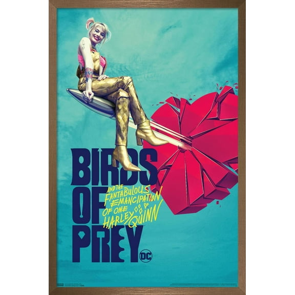 DC Comics Movie - Birds Of Prey - Heart Wall Poster, 14.725" x 22.375", Framed