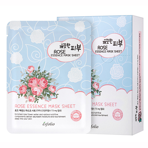Esfolio Rose Essence Essence Mask 10 Sheets