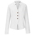 thumbnail image 6 of Pxiakgy New Button Patterned Small Suit Jacket for Formal Wear During The New School Season Womens Blazer Summer Blazers for Women Lightweight Blazers for Women Business Casual White M, 6 of 8
