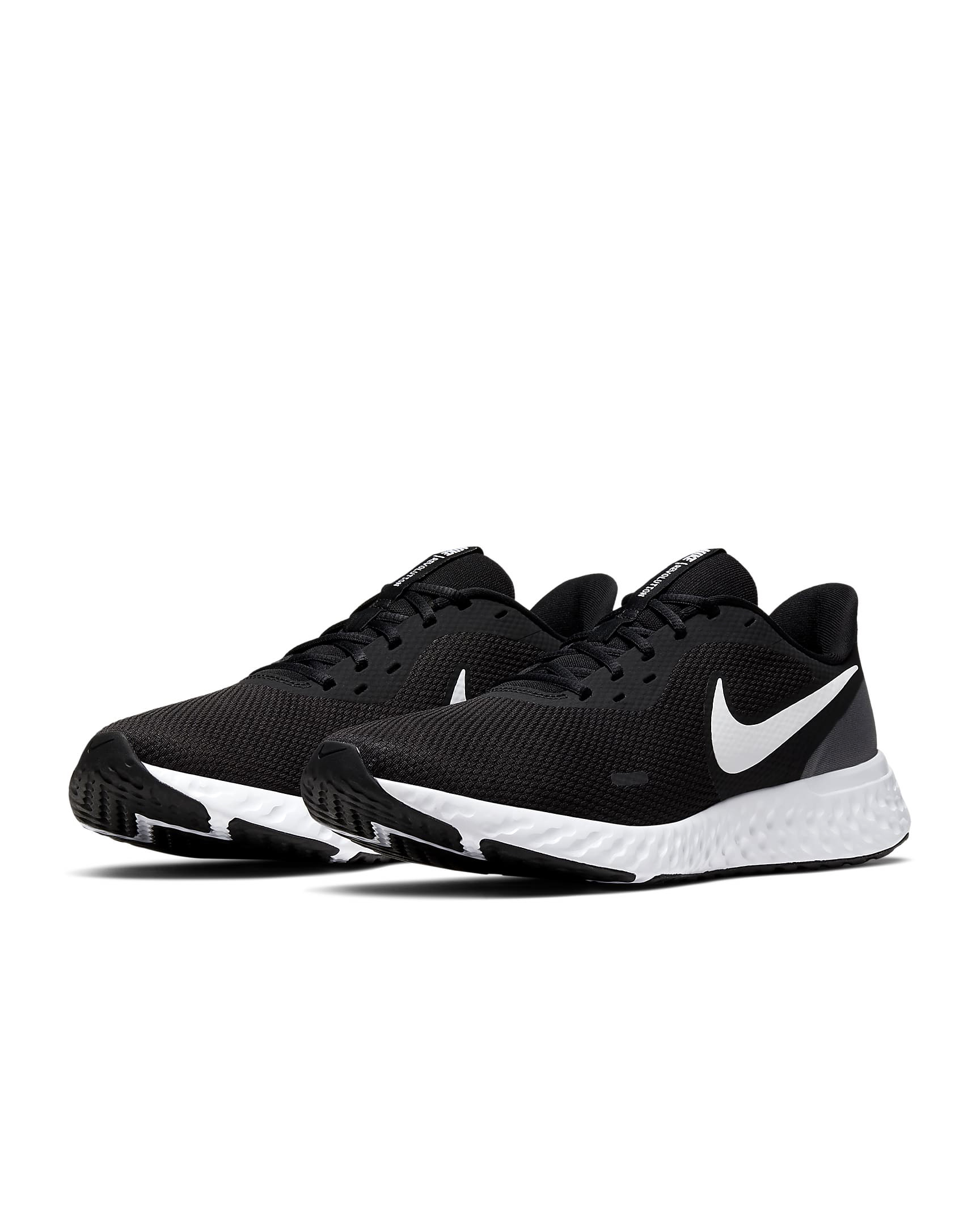 Men's Nike Revolution 5 Black/White-Anthracite (BQ3204 002) - 10.5 - image 3 of 7