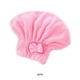 thumbnail image 2 of Yuarrent Gorro de baño de felpa envuelto para un secado rápido y cómodo del cabello, toalla para el cabello de secado rápido y fácil de Juegos de accesorios de baño rosa 29*30, 2 of 6