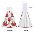 thumbnail image 3 of Dailycode Kitchen Wash Cloths with Hanging Loops Absorbent Absorbent Quick Drying Hand Towels, 2 Pack, Sloth with Love Balloon, 3 of 7