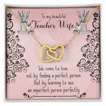 thumbnail image 2 of To My Wife Teacher Wife Inseparable Necklace, 2 of 20
