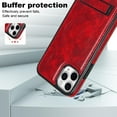 thumbnail image 6 of ELEHOLD Case for iPhone 11 Pro Max, Luxury PU Leather Anti-Scratch Magnetic Case with Invisible Kickstand for MagSafe Accessory,Winered, 6 of 8