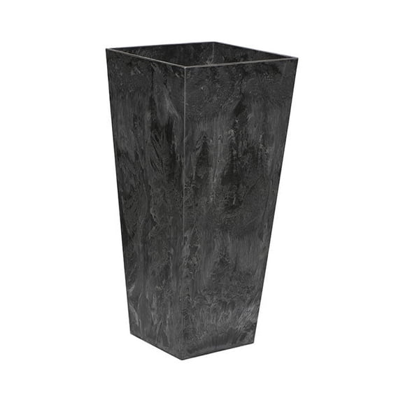Root & Vessel Ella Tall Planter, Black, 27.5"