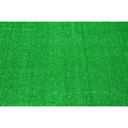 Indoor Outdoor Carpet Green Artificial Grass Turf Area Rug 12 X