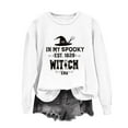 thumbnail image 3 of Womens Fall Graphic Sweatshirts Ghost Halloween Crew Neck Pullover Sweat Shirts Loose Long Sleeve Fleece Lined Tops Pink, L, 3 of 3