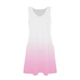 thumbnail image 5 of Lovskoo Women's Summer Dresses 2025 Beach Casual Sleeveless Gradient Print V Neck Dress Loose Tank Sundress with Pocket Pink, 5 of 7