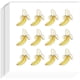 thumbnail image 1 of 240 pegatinas autoadhesivas de plátano de 0,74 x 0,9 pulgadas, para álbumes de recortes, planificadores y más., 1 of 8