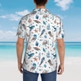 thumbnail image 3 of Lsque Undersea Animals pattern Hawaiian Shirt for Men, Unisex Summer Beach Casual Short Sleeve Button Down Shirts-Small, 3 of 9