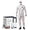 With Attached Hood, variant on Hazmat Suits Disposable | 25 Pack | Light Duty Disposable Coveralls Men | with Attached Hood and Boots - Overall Protective Chemical Suit for Men & Women, Disposable Paint Suit - Large