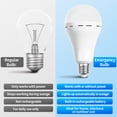 thumbnail image 5 of Rechargeable Emergency Light Bulbs, Battery Powered LED Light Bulb 6500K Daylight E26 12W 70W Equivalent with 1200mAh for Home Power Outage Camping Hurricane, 4 Pack, 5 of 6