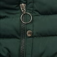thumbnail image 4 of Black and Friday Clothing Sales Idoravan Women's Quilted Puffer Coat,Women's FALL and Winter Clothing, Solid Color Hooded Plush Cotton Green XXL, 4 of 5