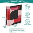thumbnail image 5 of 3 Ring Binder 1.5 inch Round Rings with Interior Pockets Binders Organizer Office School 2Pack Red and Black Record Pattern, 5 of 10