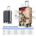 thumbnail image 4 of Hirioo Vintage Rose Botanical Art for Elasticity Suitcase Cover (No luggage Included) Durable Luggage Protector Fits 18-32 Inch Luggage-Small, 4 of 7