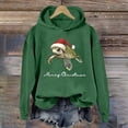 thumbnail image 4 of Merry Christmas Hoodies for Women 2025 Long Sleeve Sea Turtle Graphic Hooded Sweatshirt Pullover Tops, 4 of 6