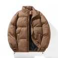 thumbnail image 3 of Parkas acolchadas para hombre, abrigos acolchados con cremallera, chaqueta de plumón para hombre, ropa corta de estilo coreano, ropa de invierno 2024, reseñas de ropa juvenil, 3 of 4