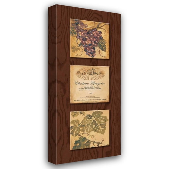 Gregory Gorham 12x24 Gallery Wrapped Canvas Wall Art Titled - Wine Country Panel II
