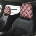 thumbnail image 4 of 2 PCS Car Headrest Cover, Leopard cactus Heart pink Soft Car Seat Head Rest Cover Protector Interior Car Accessories Seat Covers for Cars Truck Auto Only Covers, 4 of 8