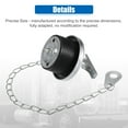 thumbnail image 5 of Unique Bargains Universal Vehicle Oil Filler Cap Silver Tone Metal Rubber with Chain for Car, 5 of 6