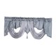 thumbnail image 3 of Cenefa de cortina con bolsillo para varilla, tratamiento de ventanas, cortina corta transpirable, festoneada Gris, 3 of 9