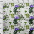 thumbnail image 3 of oneOone Polyester Spandex Light Green Fabric Tropical Floral Dress Material Fabric Print Fabric By The Yard 56 Inch Wide, 3 of 4