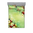 thumbnail image 2 of Ambesonne Floral Fitted Sheet & Pillow Sham Set, Freshening Mother Earth, Twin, Multicolor, 2 of 3