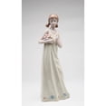thumbnail image 3 of Ceramic Lady in Dress Holding Flowers Figurine, Home Decor, Gift for Her, Gift for Mom, 3 of 3