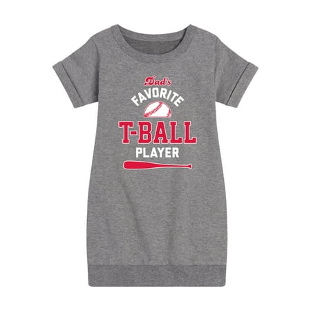 

Instant Message - Dad s Favorite T-Ball Player - Girls Ss Fleece Dress