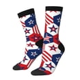 thumbnail image 1 of Balery American Stars2 Calcetas Largas con Estampado para Hombre y Mujer – Suaves y Transpirables, Talla Única (US 5-11), 1 of 6