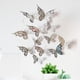 thumbnail image 2 of 12x Mariposa de pared 3D Calcomanías metálicas Decoraciones para Plata Gloria Pegatinas de pared calcomanías, 2 of 7