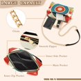 thumbnail image 3 of FORMRS Women Crossbody Purse with Chain Strap Vegan Leather Shoulder Handbag, Colorful Circles, 3 of 7