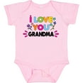 thumbnail image 3 of Inktastic I Love You Grandma with Flowers Girls Baby Bodysuit, 3 of 5