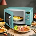 thumbnail image 2 of Costway 0.9Cu.ft. Retro Countertop Compact Microwave Oven 900W 8 Cooking Settings Green, 2 of 10