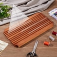 thumbnail image 4 of Wood Slotted Stands Wooden Display Holder Rack Saddle Brown 37.95x19.9x2cm, 4 of 5