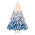 thumbnail image 1 of Gymax 6 FT Artificial Christmas Tree Hinged Snow Flocked Xmas Tree w/ 820 Branch Tips, 1 of 10